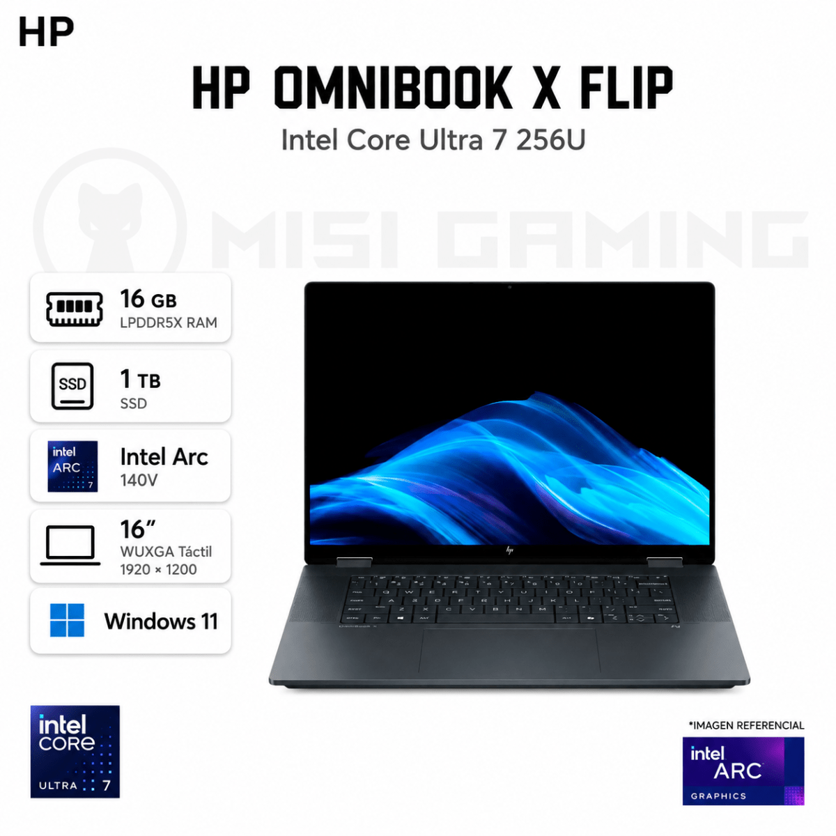 LAPTOP HP OMNIBOOK X FLIP ULTRA 7 256U 16GB LPDDR5X 1TB M.2 16