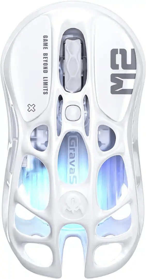 MOUSE GRAVASTAR MERCURY M2 DONGLE BLUETOOTH 26K DPI OPALINE WHITE
