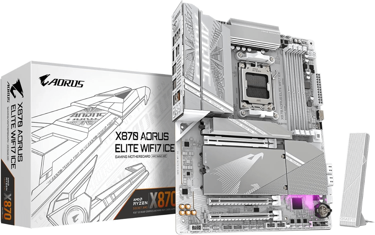 PLACA MADRE GIGABYTE X870 AORUS ELITE WIFI7 ICE AM5 DDR5