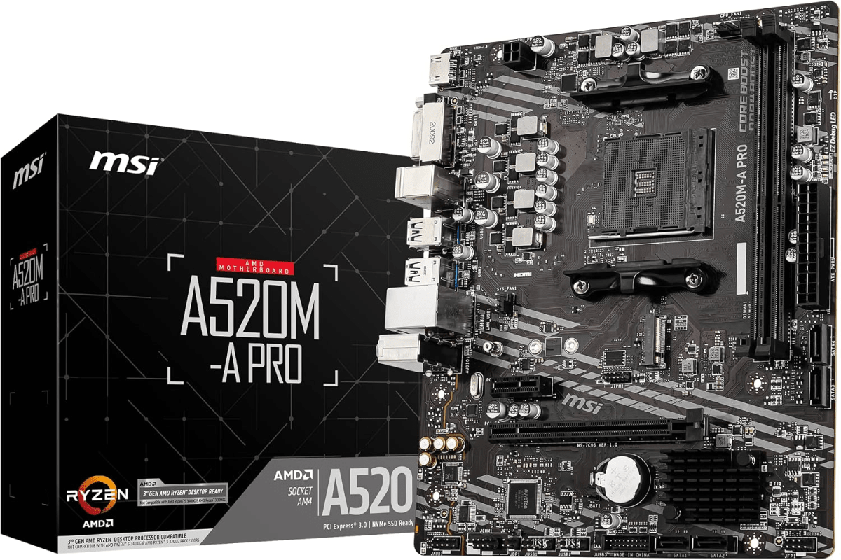 PLACA MADRE MSI A520M-A PRO MATX AM4 DDR4