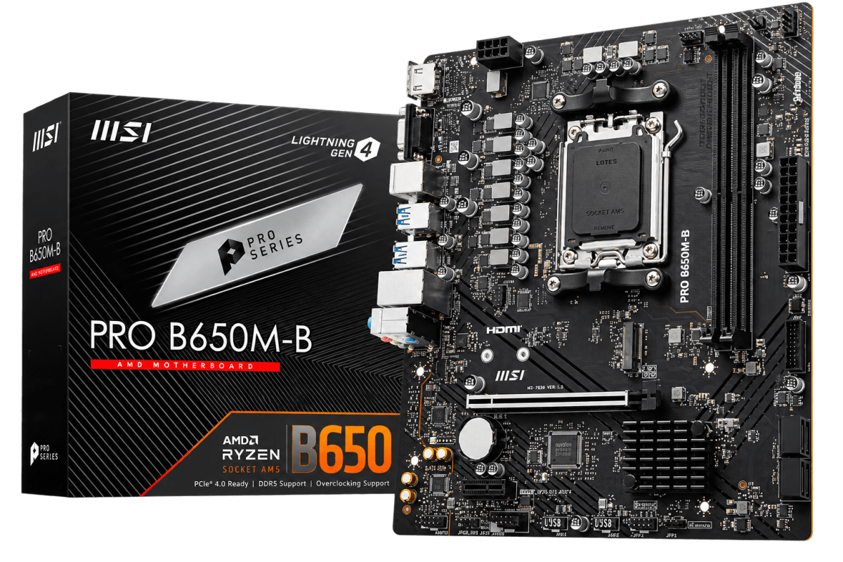 PLACA MADRE MSI PRO B650M-B MATX AM5 DDR5