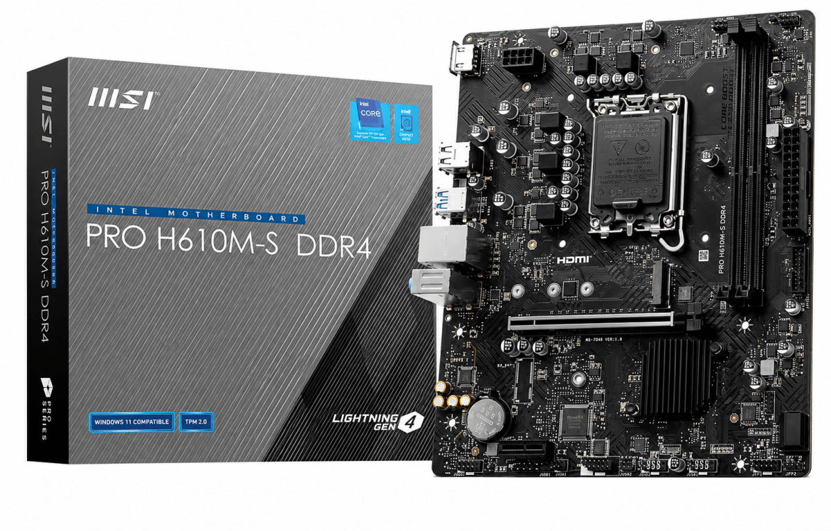 PLACA MADRE MSI PRO H610M-S MATX LGA1700 DDR4