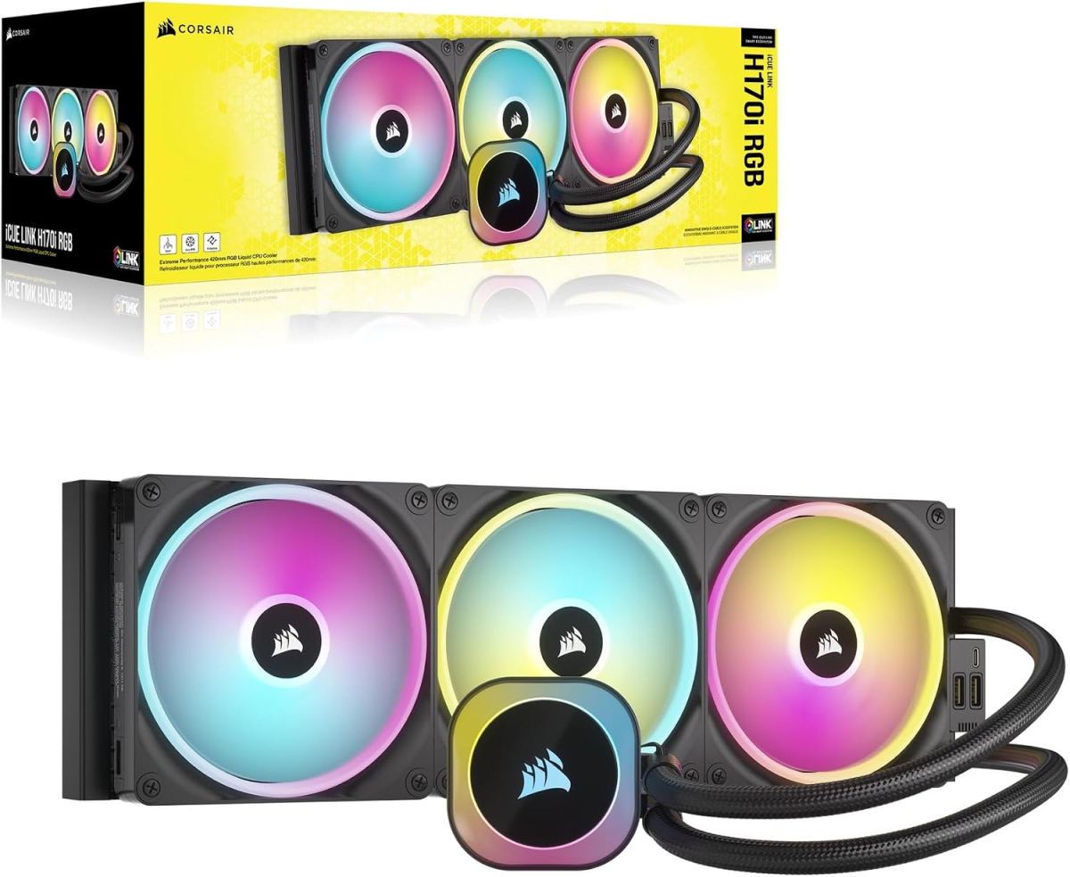 REFRIGERACION LIQUIDA AIO CORSAIR ICUE LINK H170I RGB 420MM BLACK