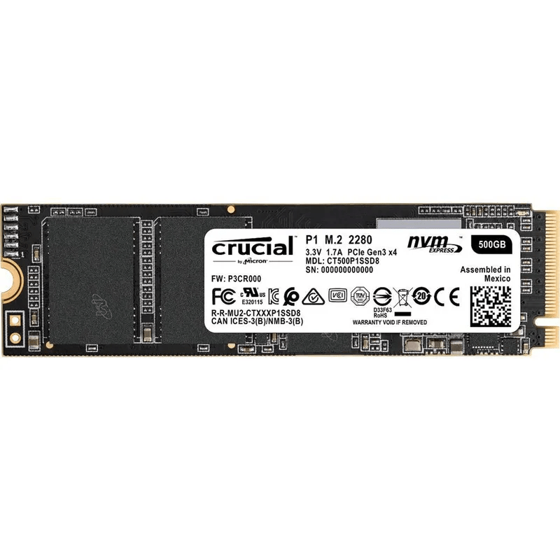 SSD M.2 NVME CRUCIAL P1 500GB PCIE GEN3X4