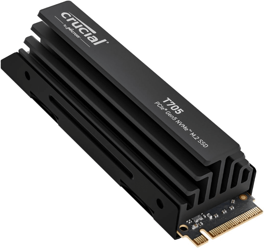 SSD M.2 NVME CRUCIAL T705 2TB PCIE GEN5X4 C/DISIPADOR PREMIUM