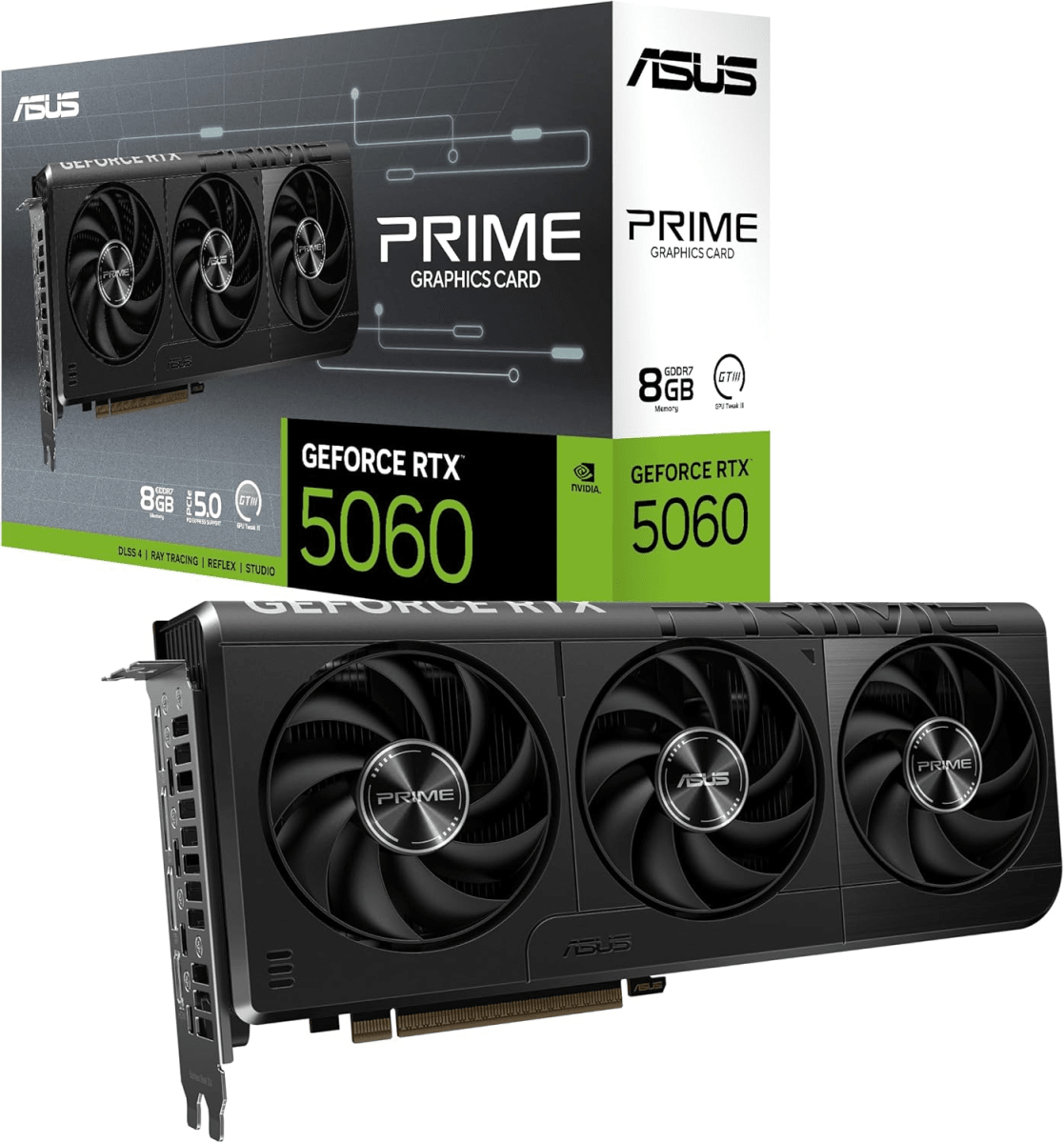 TARJETA GRAFICA ASUS PRIME RTX 5060 8GB TWEAK III 3F GDDR7