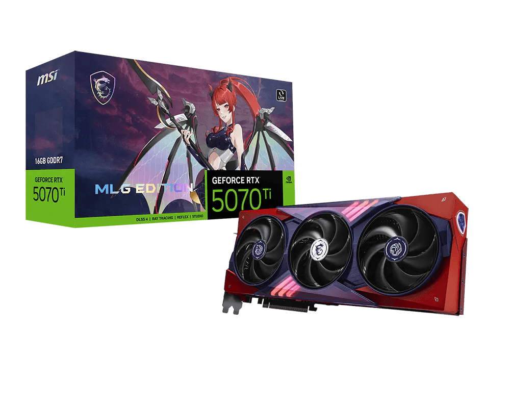 TARJETA GRAFICA MSI RTX 5070TI 16GB OC GDDR7 MLG EDITION