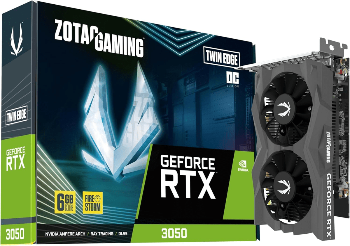 TARJETA GRAFICA ZOTAC RTX 3050 6GB TWIN EDGE OC GDDR6