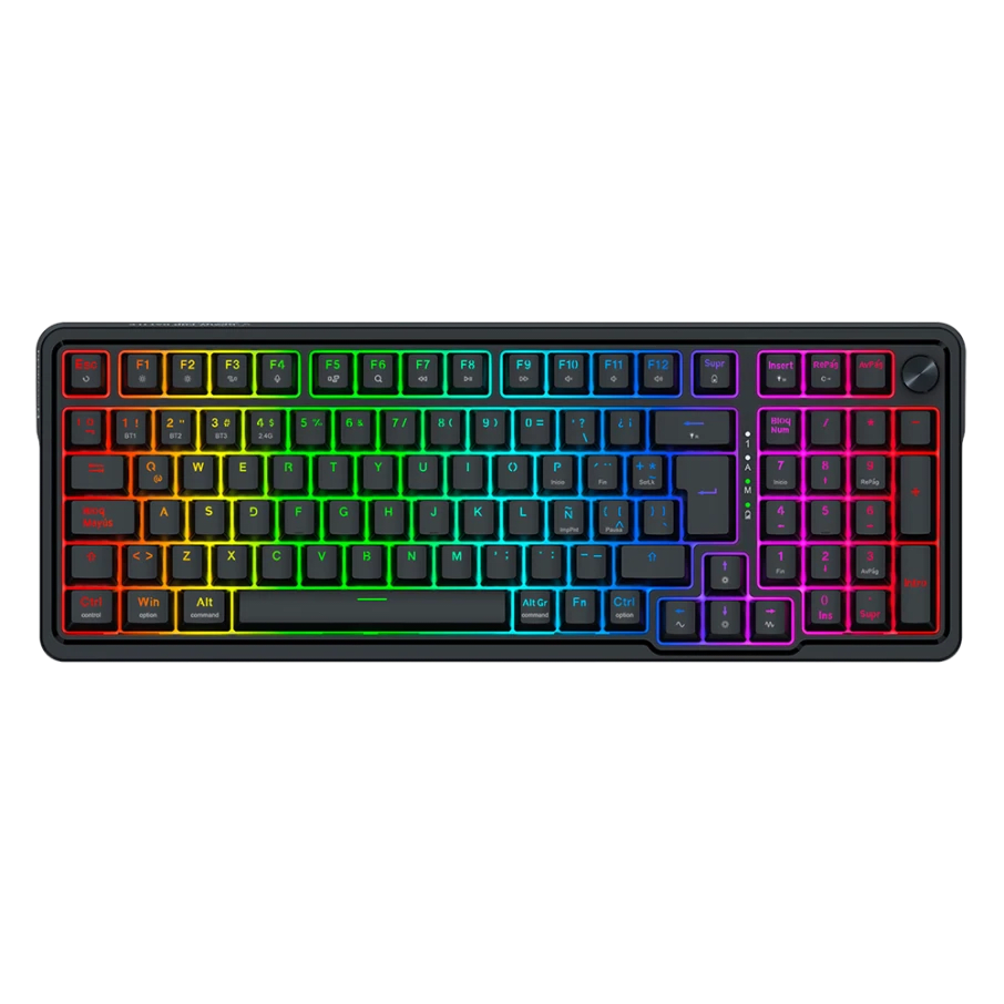 TECLADO MAGNETICO REDRAGON EISA HE RGB CABLEADO 96% ESP (SW-MG) BLACK