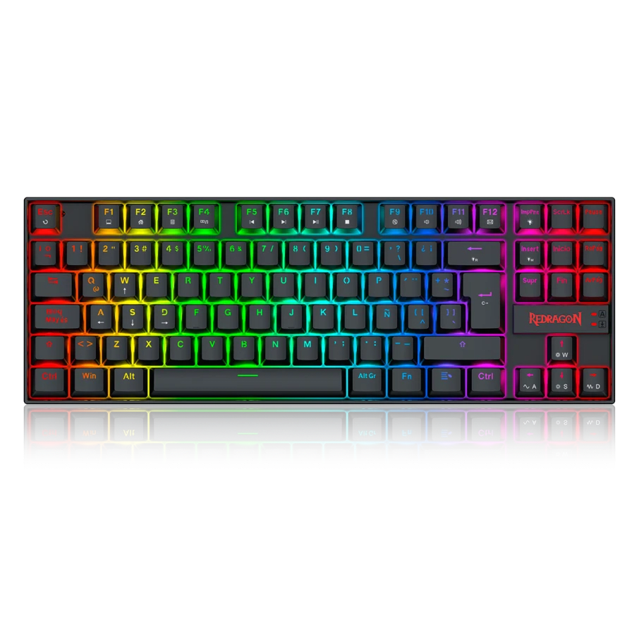 TECLADO MAGNETICO REDRAGON KUMARA HE RGB CABLEADO 80% ESP (SW-MG) BLACK