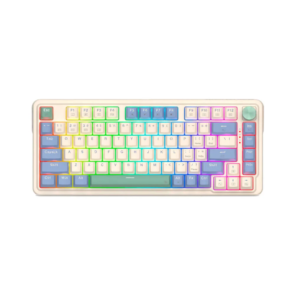TECLADO MECANICO REDRAGON UCAL PRO K673CPG RGB DONGLE BLUETOOTH 75% ING (SW-RED) PASTEL