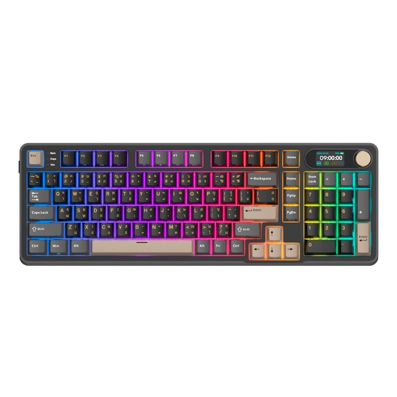 TECLADO MECANICO ROYAL KLUDGE RK-S98 RGB DONGLE BLUETOOTH 96% ESP (SW-CHARTREUSE) PHANTOM