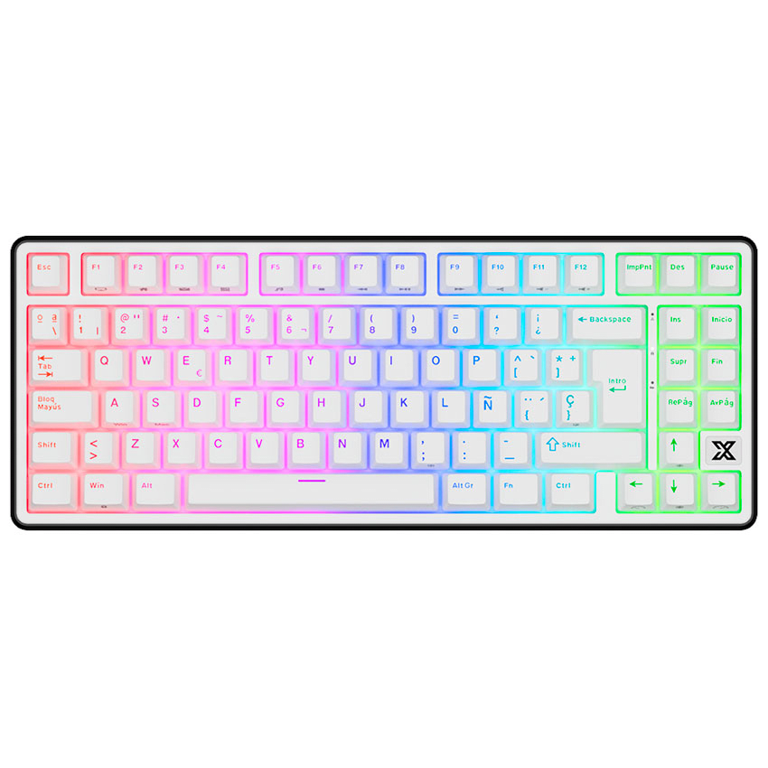 TECLADO MECANICO ROYAL KLUDGE RK-X87 RGB CABLEADO 75% ESP (SW-CREAMY) BLACK NIGHT