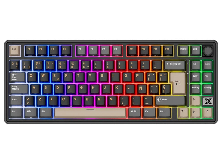 TECLADO MECANICO ROYAL KLUDGE RK-X87 RGB CABLEADO 75% ESP (SW-CREAMY) PHANTOM