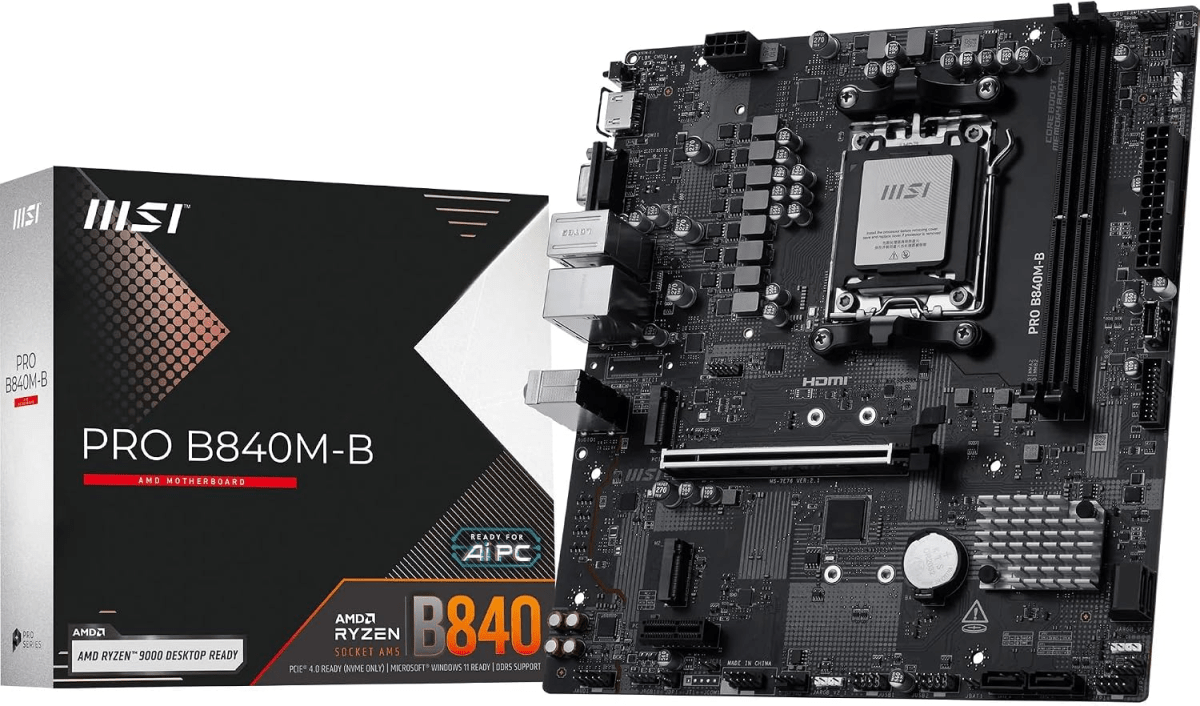 PLACA MADRE MSI PRO B840M-B MATX AM5 DDR5