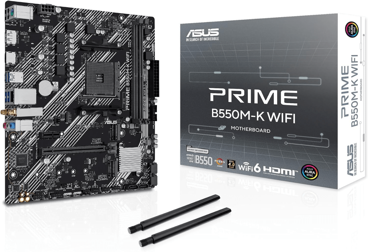 PLACA MADRE ASUS PRIME B550M-K WIFI MATX AM4 DDR4