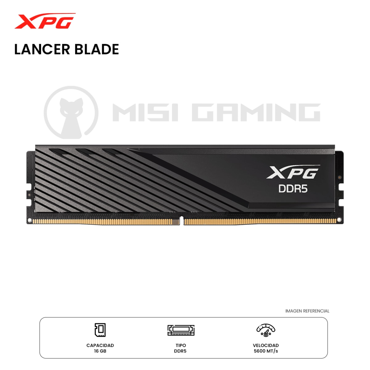 MEMORIA RAM XPG LANCER BLADE 16GB 5600MHZ DDR5 BLACK