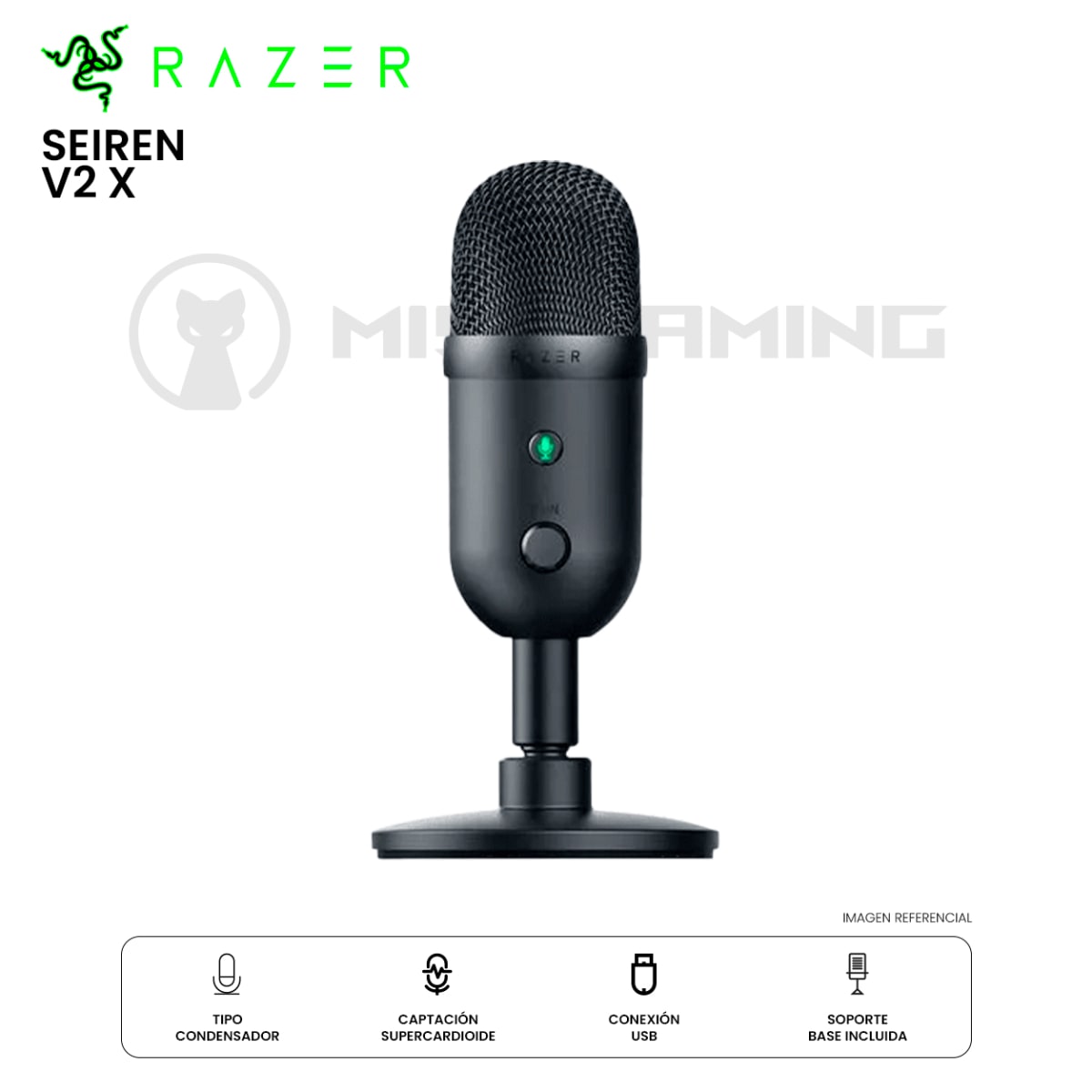MICROFONO RAZER SEIREN V2 X USB BLACK