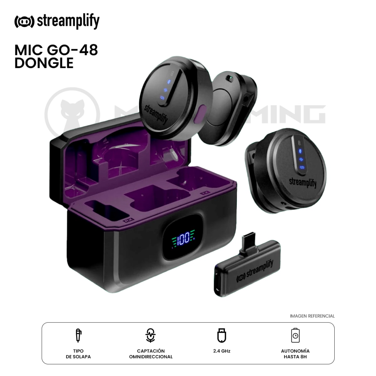 MICROFONO STREAMPLIFY MIC GO-48 DONGLE BLACK