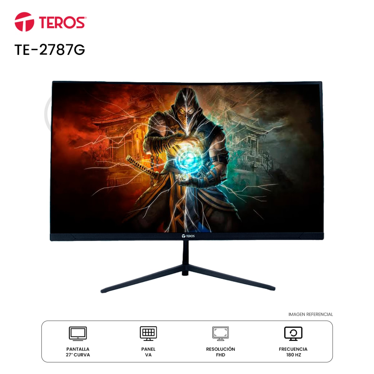 MONITOR TEROS TE-2787G 27'' VA FHD 180HZ 1MS CURVO