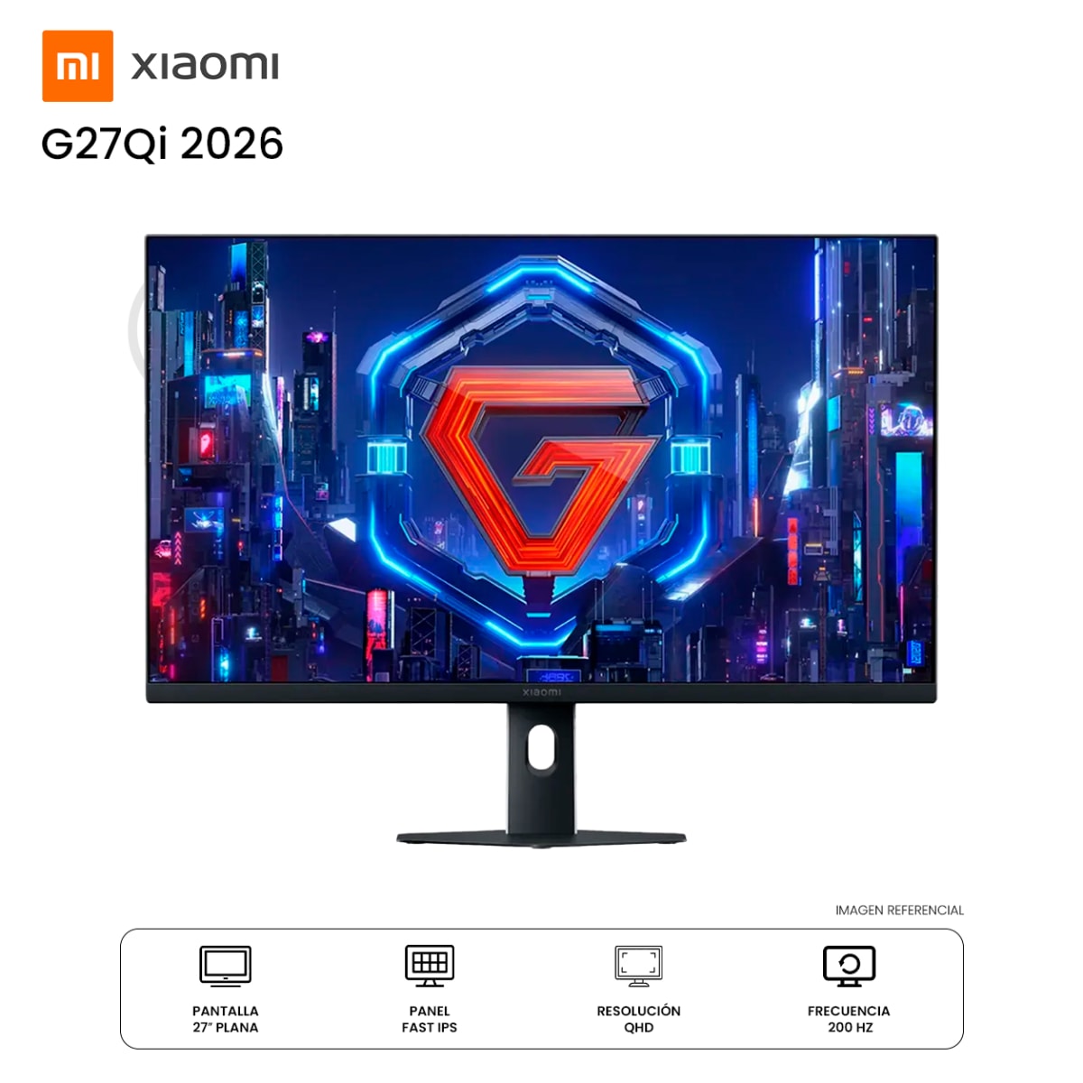 MONITOR XIAOMI G27QI 2026 27'' FAST IPS QHD 200HZ 1MS PLANO