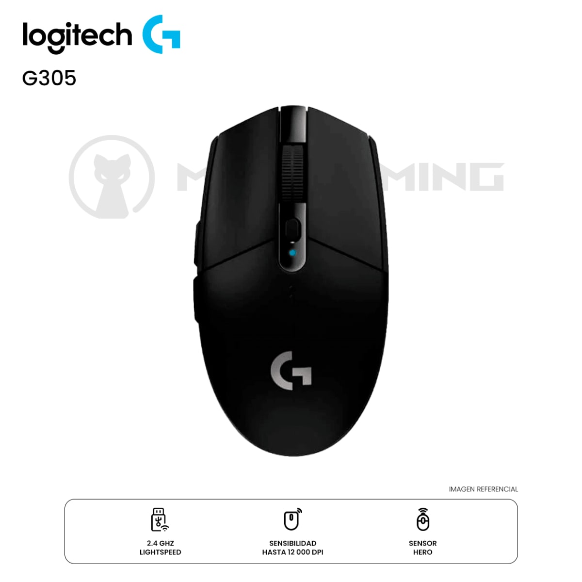 MOUSE LOGITECH G305 LIGTHSPEED DONGLE 12K DPI BLACK