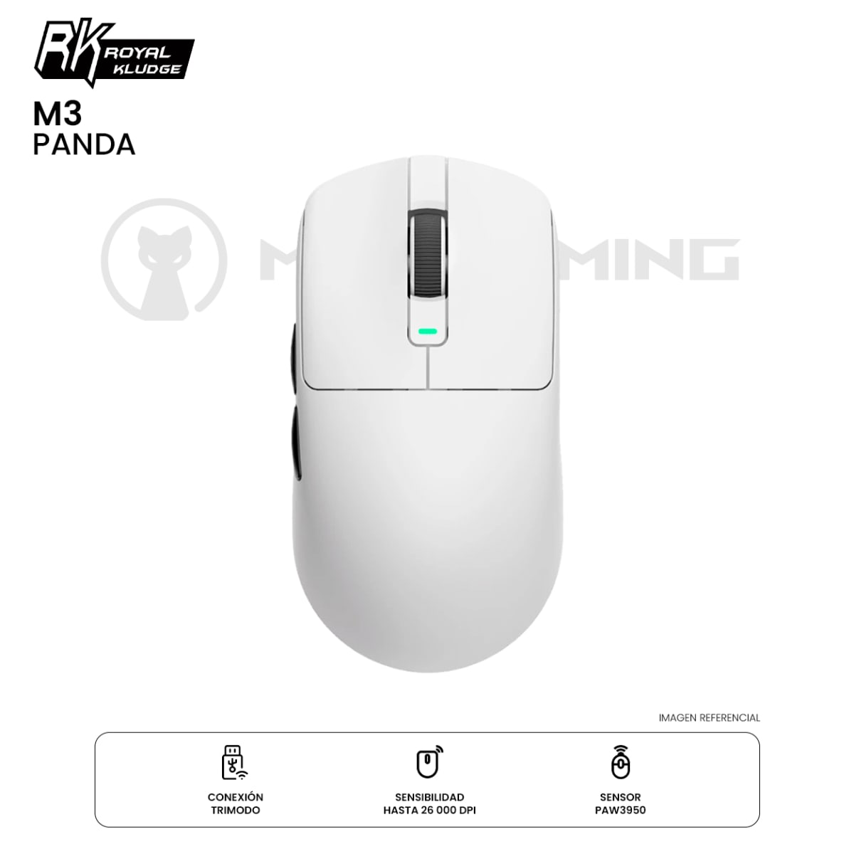 MOUSE ROYAL KLUDGE M3 DONGLE BLUETOOTH 24K DPI 8K HZ PANDA