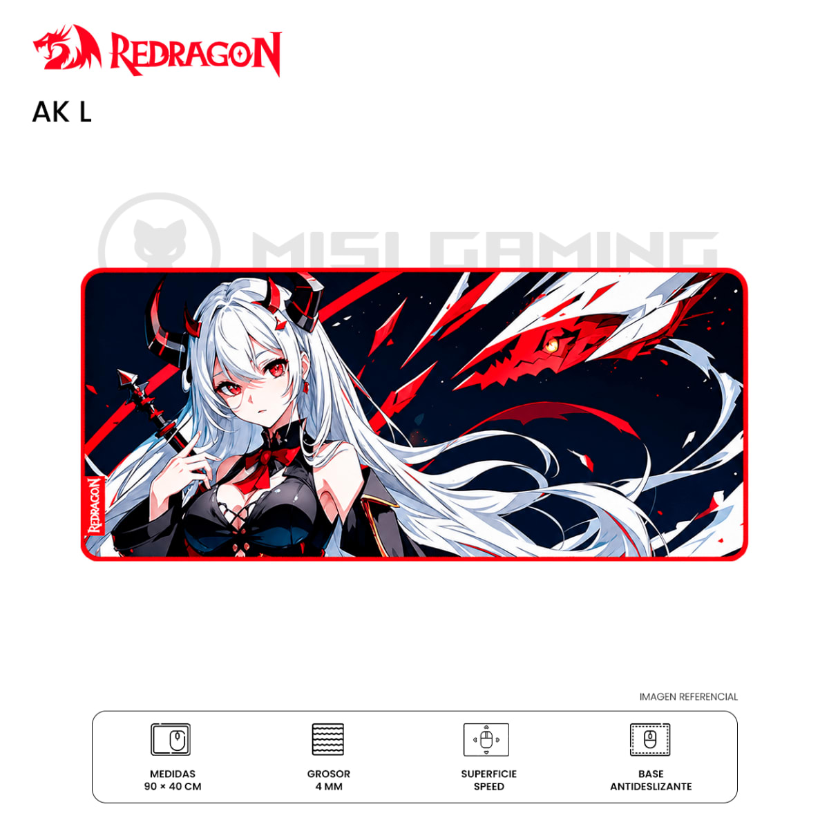 MOUSEPAD REDRAGON P047 AK L 90x40CM ANIME
