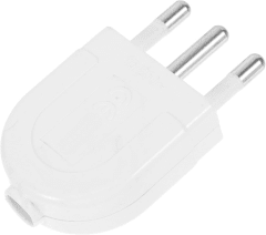 Enchufe Macho Plano Salida Recta 16A 2puerta+T Blanco WI-MP12 SEC
