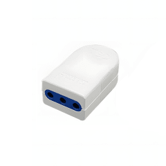 Enchufe Hembra Volante 10A 2puerta+T Blanco WI-EHV03 SEC