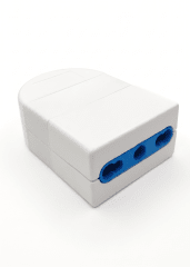 Enchufe Hembra Volante 16A 2puerta+T Blanco WI-EHV13 SEC