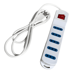 Alargador 5 Tomas 5M Con Interruptor Blanco WI-C03 SEC