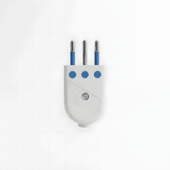 Enchufe Macho Convertible 2puerta+T Blanco WI-MP13 SEC
