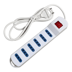 Alargador 6 Tomas 5M Con Interruptor Blanco WI-MC12 SEC