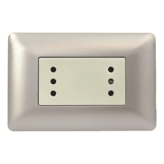 Enchufe  Integrado Doble 10 Amp Champagne V-SO-3302 10A SEC