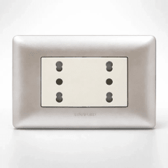 Enchufe Integrado Doble 16 Amp Champagne V-SO-3302-10 16A SEC
