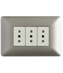 Enchufe Integrado Triple 10AMP Champagne V-SO-3303 10A SEC