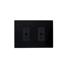 Enchufe Integrado Doble 16 Amp Negro Brillante V-SO-3302 16A SEC