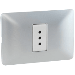 Enchufe  Simple 10 Amp Plateado V-SO-3301 10A SEC