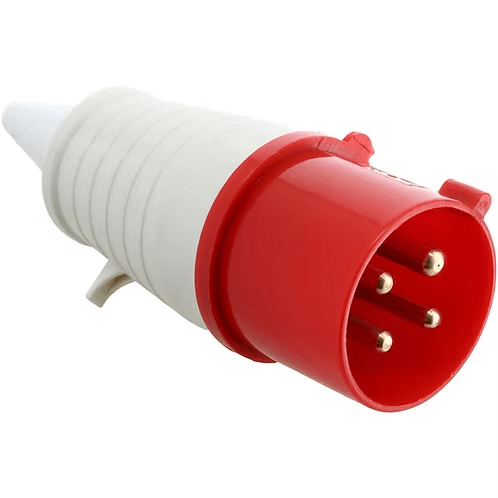 Enchufe Industrial Macho 4x32A W-E0432 240V-415V IP44 Rojo1