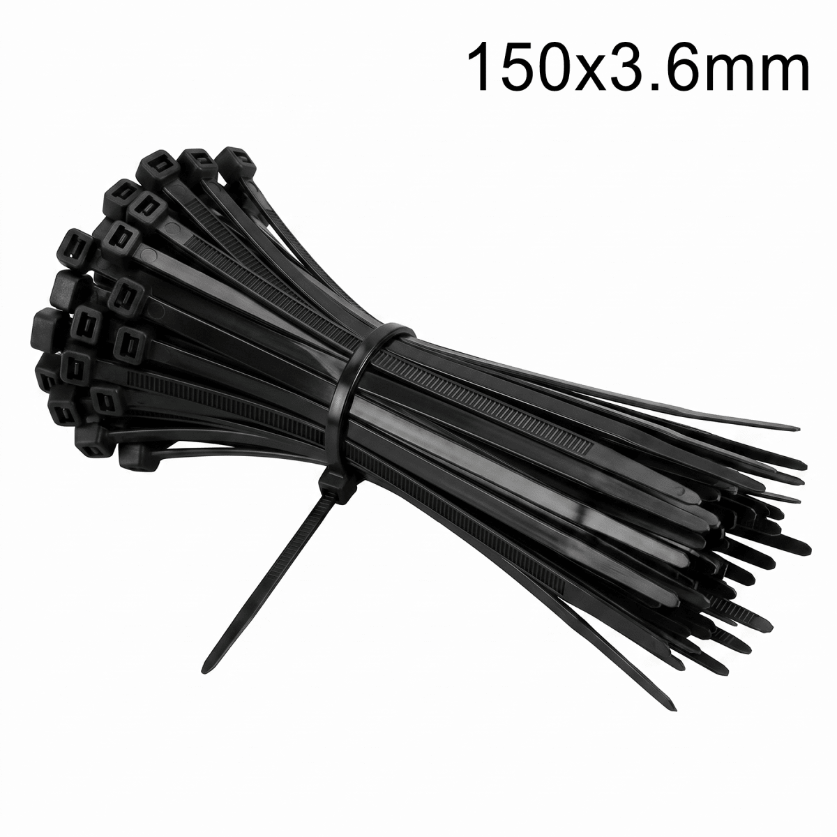 Amarra Plástica 150x3.6mm Negra 50un1