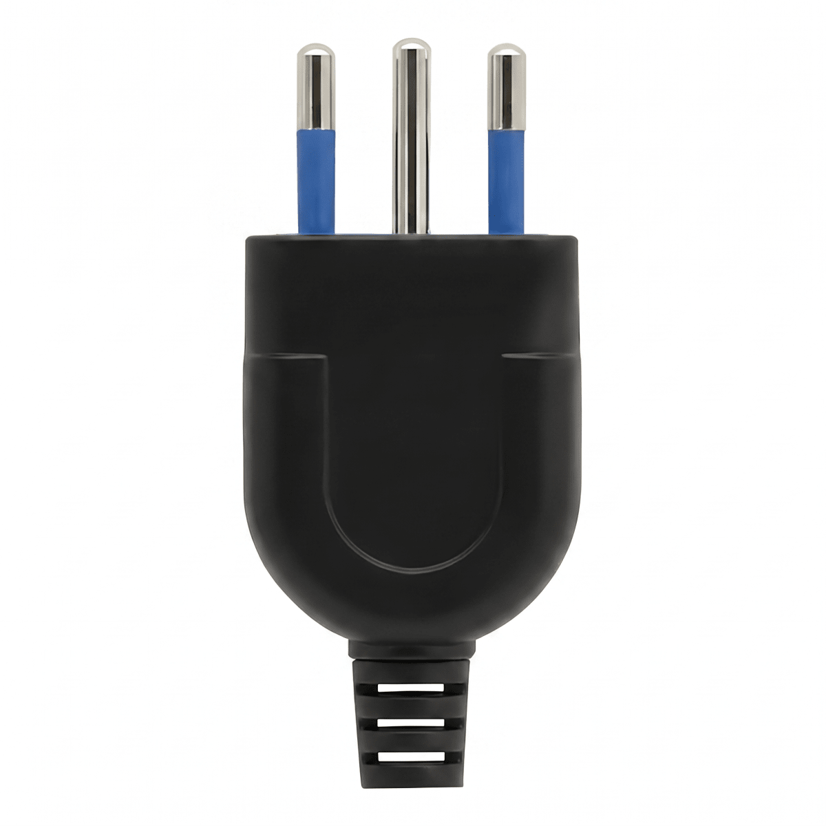 Enchufe Macho Plano Salida Recta 10A 2puerta+T Negro WI-MP03 SEC1