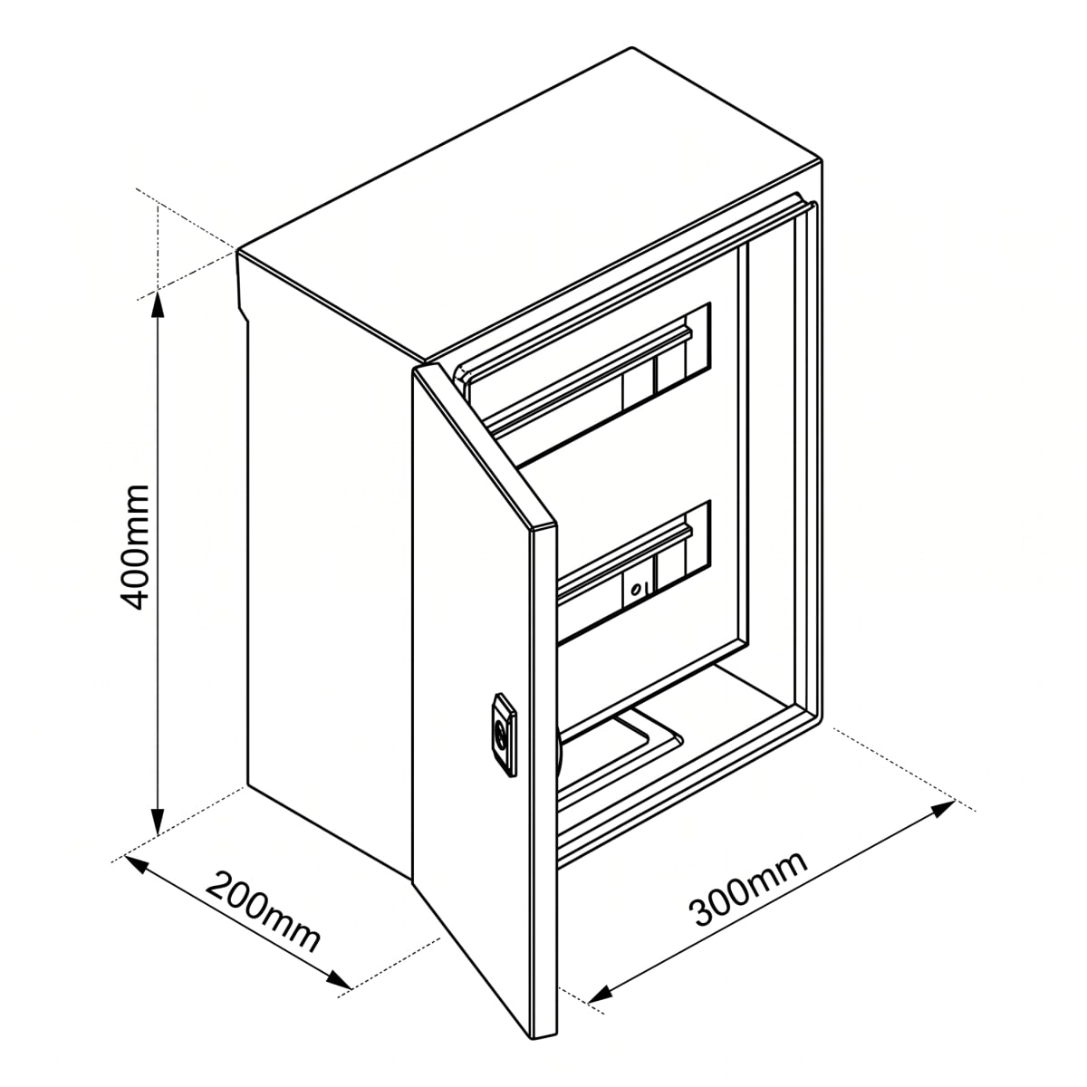 Gabinete c/chasis 400x300x200mm3