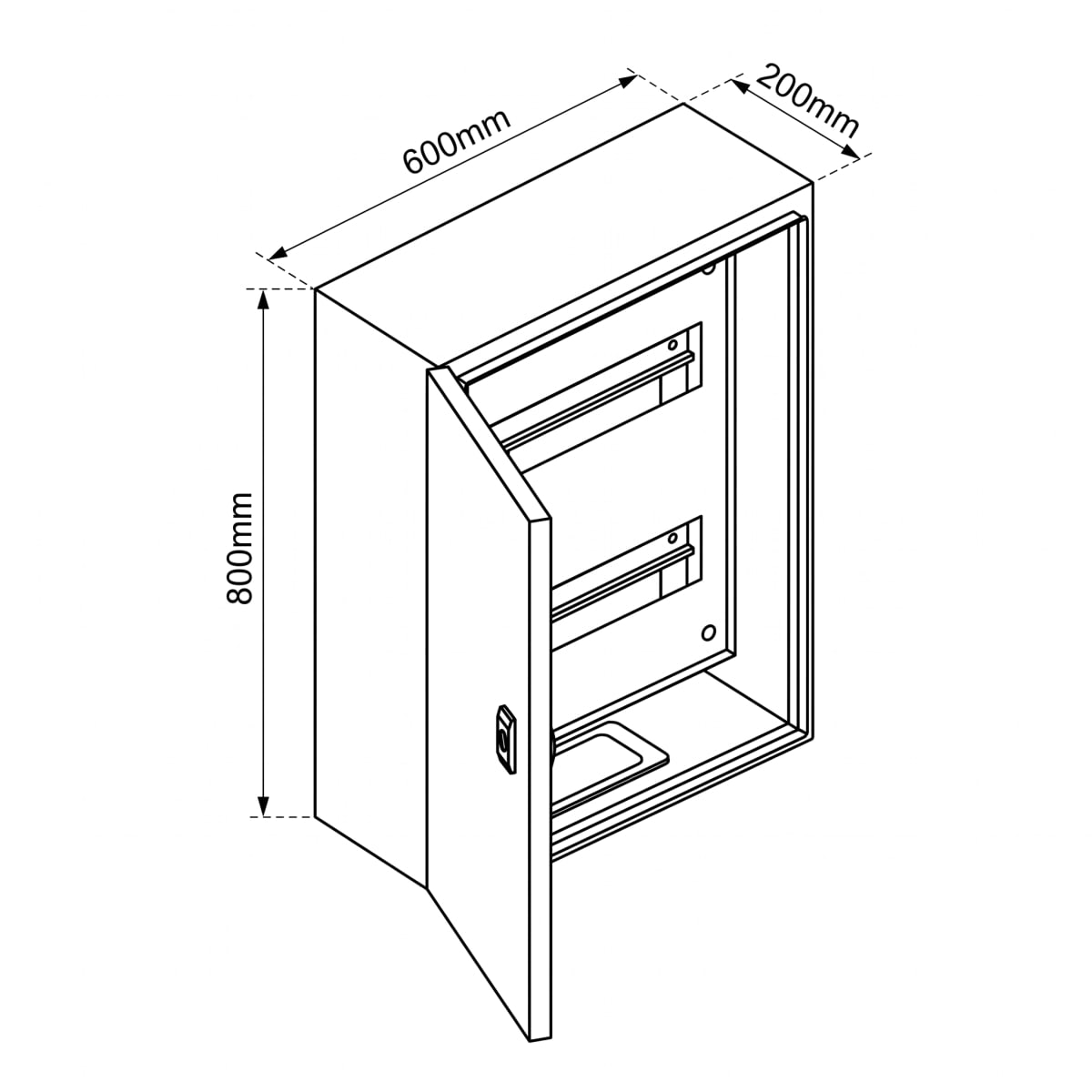 Gabinete c/chasis 800x600x200mm3