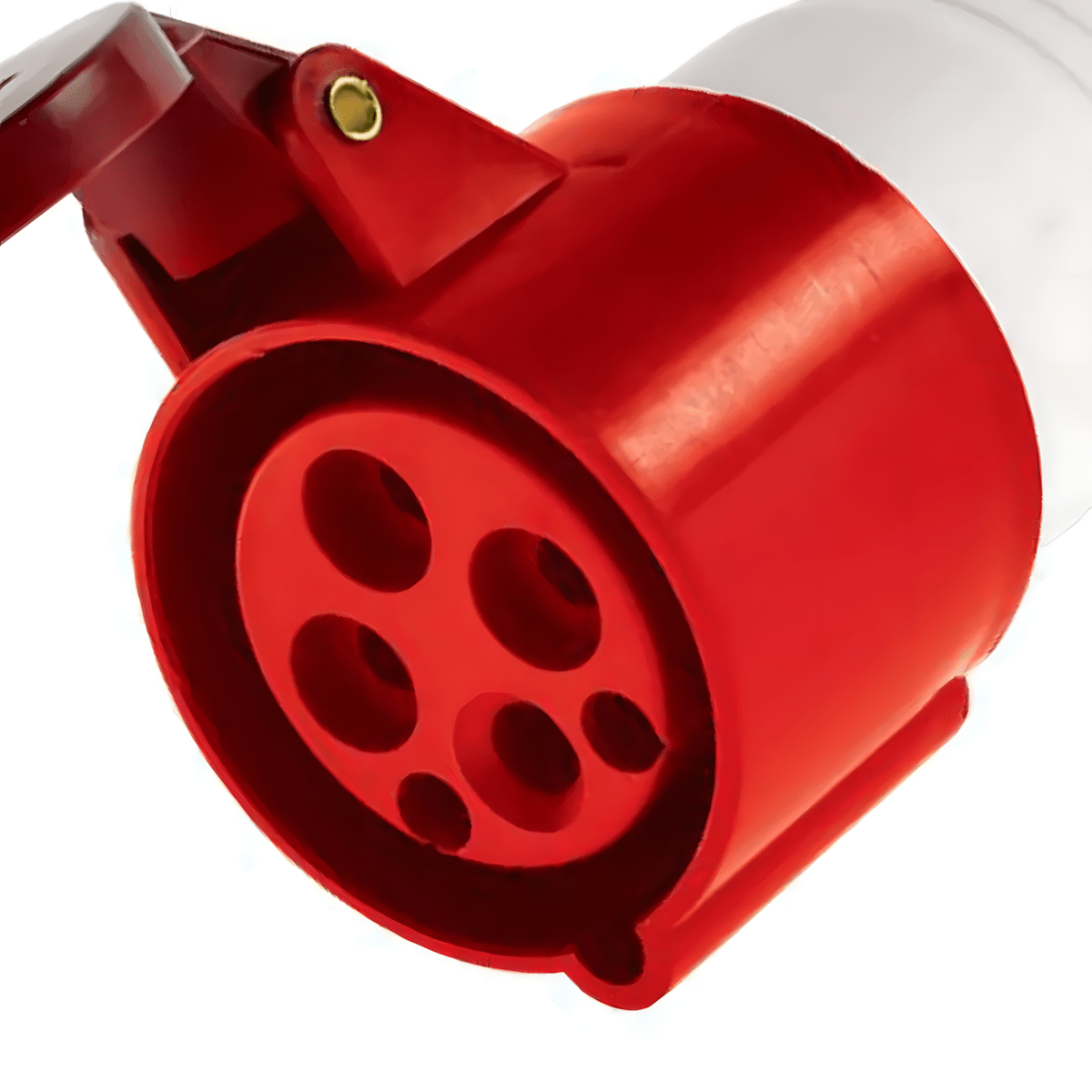 Enchufe Industrial Hembra 4x32A W-E0432 240V-415V IP44 Rojo3