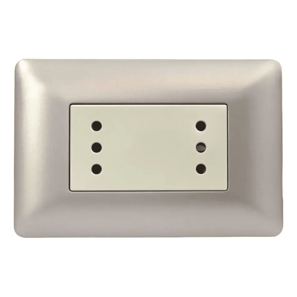 Enchufe  Integrado Doble 10 Amp Champagne V-SO-3302 10A SEC1