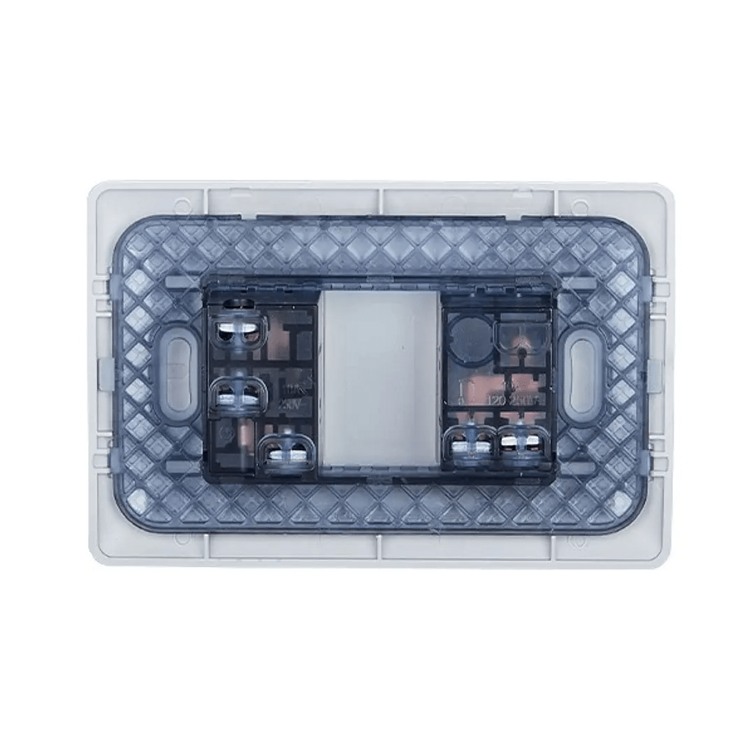 Enchufe + Interruptor Mixto Plateado V-S0-3301 10A SEC2