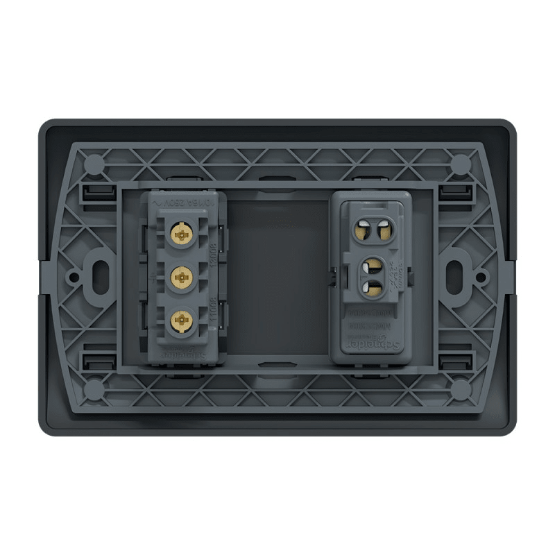 Enchufe + Interruptor Mixto Negro V-S0-3301 10A SEC2