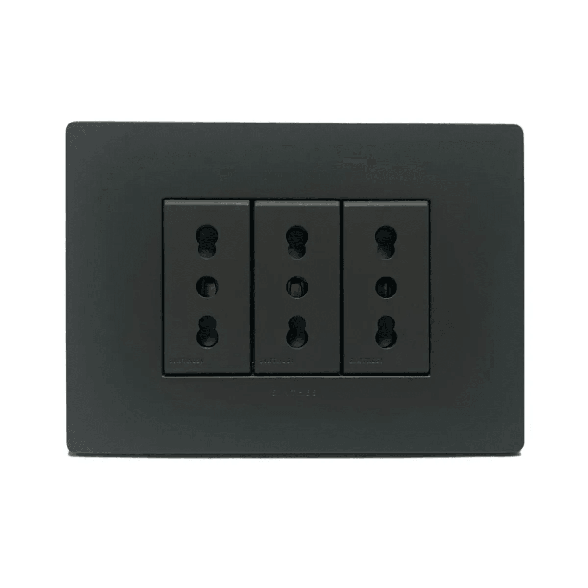 Enchufe Integrado Triple 16 Amp Negro Brillante V-SO-3303 16A SEC1
