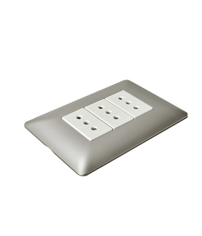 Enchufe Integrado Triple 10AMP Champagne V-SO-3303 10A SEC4